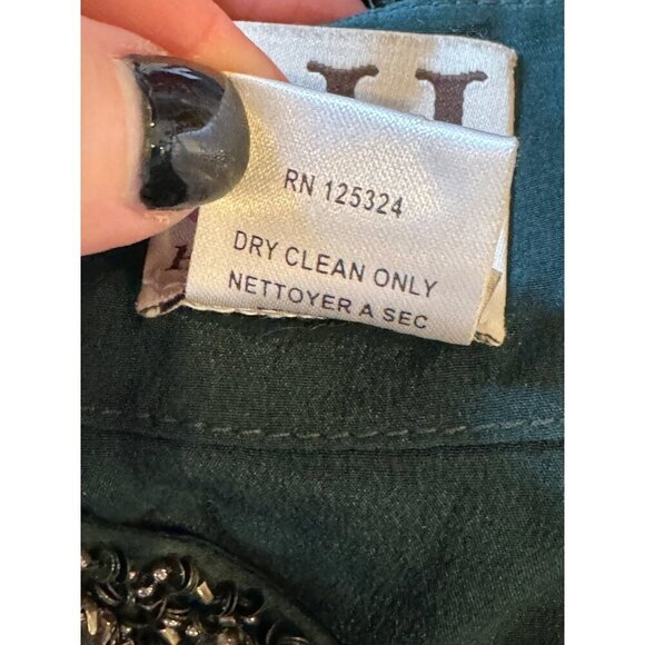 Haute Hippie Emerald Sequin Long Cape - Picture 15 of 15